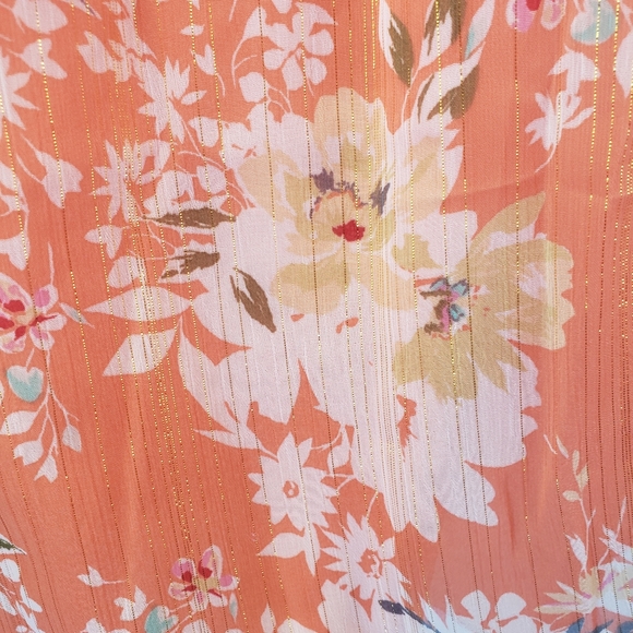 NEW LC Lauren Conrad Plus Size Top Peach 1X Blouse - Picture 4 of 11